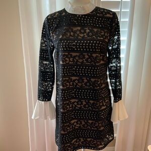 English Factory Black Lace Lined Dress